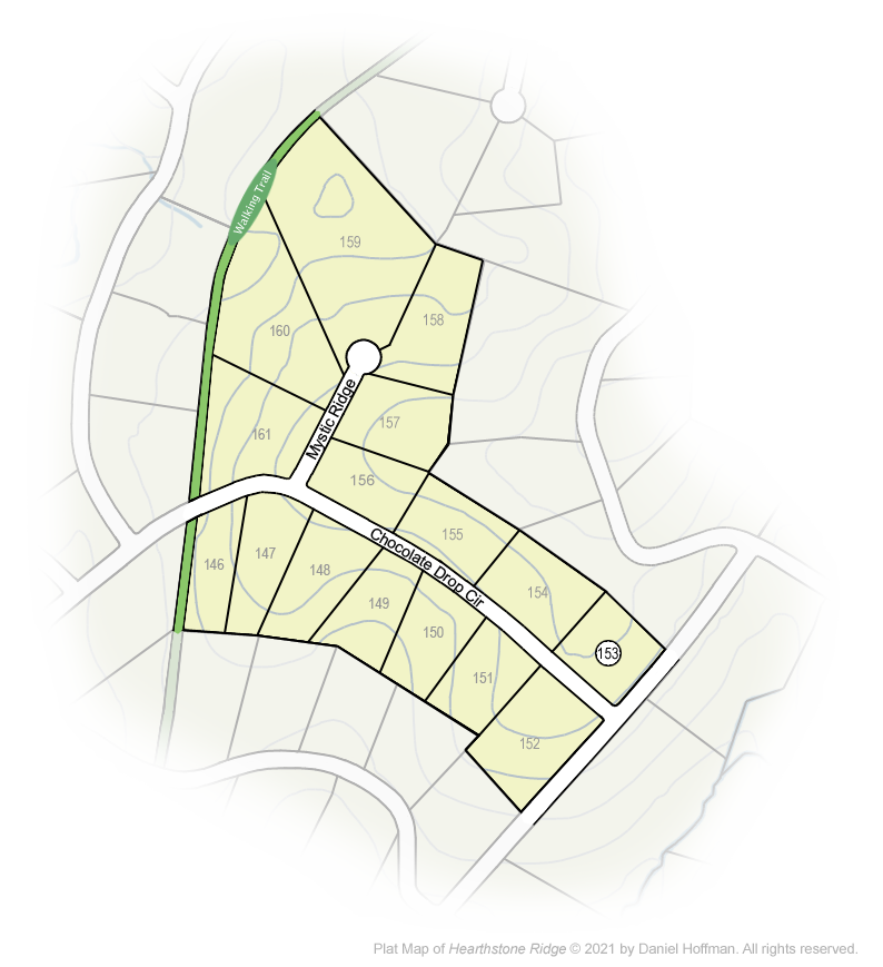 Plat Map for Hearthstone Ridge